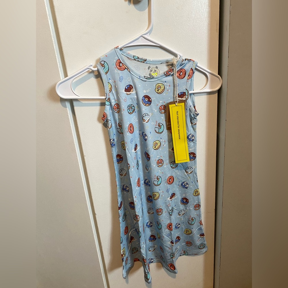 Bellabu Bear Blue Space Donut Bamboo Girls' Dress size 4t